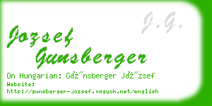 jozsef gunsberger business card